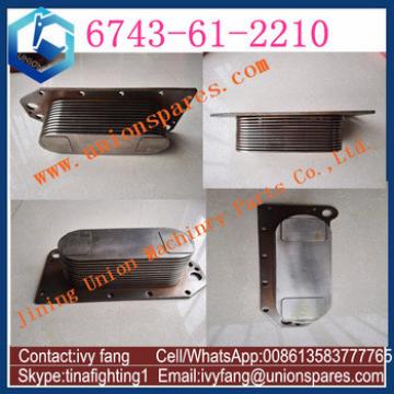 In Stock For Komatsu PC350-7 PC350-8 PC300-8 Oil Cooler Core 6743-61-2210 6D114 Engine Oil Cooler Element
