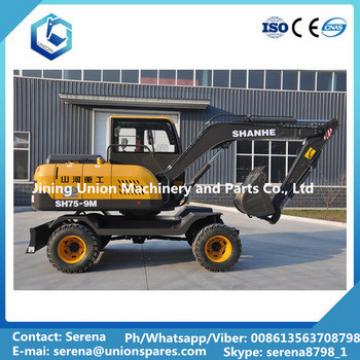 chinese small mini hydraulic wheel excavator for sale SH75-9M