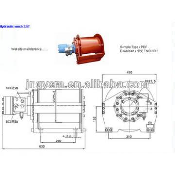 Supply all new high quality Spool valve hydraulic motor swinch winch 2.5T