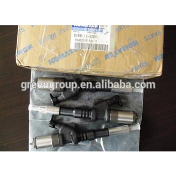 PC400-7 fuel injector 6156-11-3300, SA6D125E ENGINE PART INJECTOR 6156-11-3300 FOR PC450-7 PC400-7 EXCAVATOR
