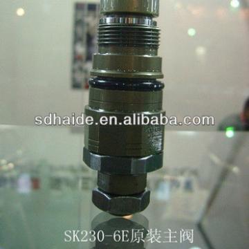 genuine kobelco sk230-6E main relief valve for excavator