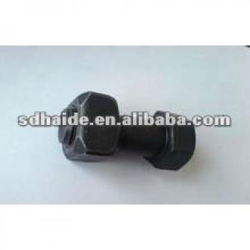 Track bolt and nut for excavator and bulldozer