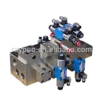 Washbasin press hydraulic valve manifold