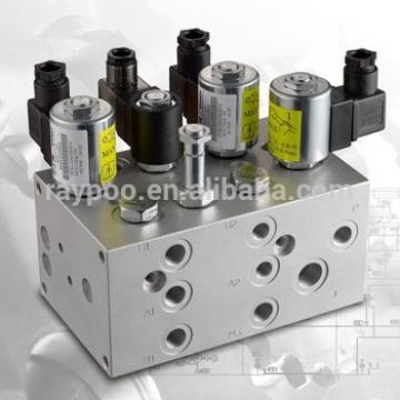 Water cannon fire truck inserted hydraulic valve block