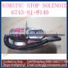 6743-81-9141 Stop Solenoid for Komatsu PC300-7 PC360-7 6D114 Engine Parts