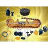 excavator undercarriage parts,crawler assembly,rubber tracks,track shoes,driving wheel,track roller,guide wheel,sprocket,bearing