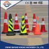 The colored traffic cones of black cone and flashing road cones