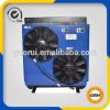 Aluminum plated heat exchanger with fan for hydraulic cooling system
