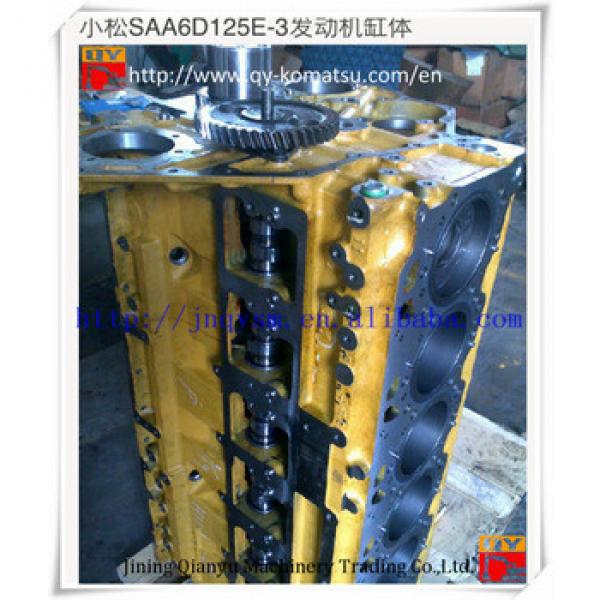 excavator engine parts engine parts 6D125 cylinder block #1 image