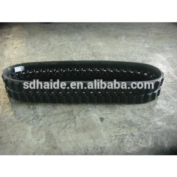 excavator ZX17 rubber track size 230x96x35,ZX17 undercarriage parts rubber crawler track #1 image