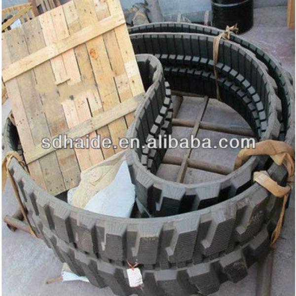 rubber track undercarriage part made in china, rubber belt for excavators PC130,kabuta,B37,Kobelco SK400,bobcat 450 #1 image