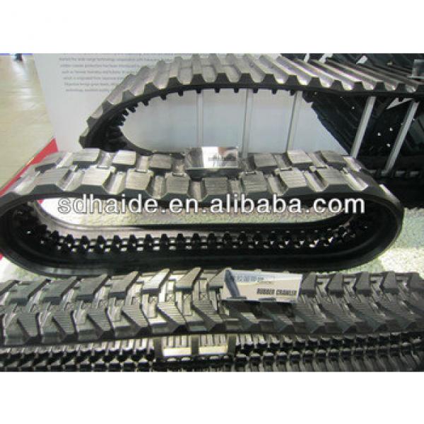 Kobelco mini digger rubber track, rubber track for excavator/tractor/bulldozer, rubber track shoe assy for Kobleco #1 image