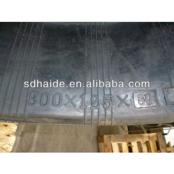 minimum excavator rubber tracks,rubber track shoe assy with width pitch links for pc100,sk150,dh450 #1 image