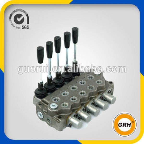 5 spools 80LPM hydraulic manual monoblock valve / spool control valve #1 image